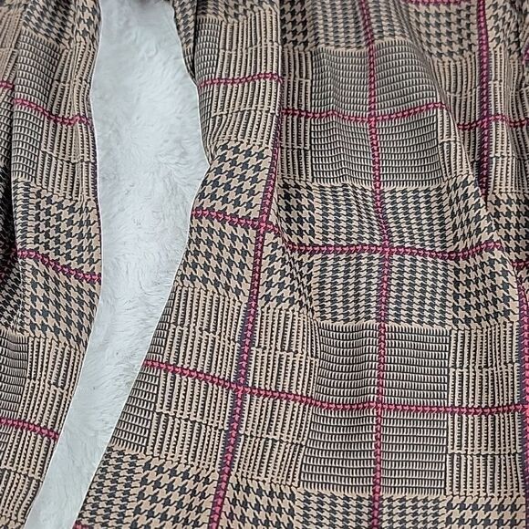 ‎PLEIONE Brown and Red Plaid Blouse [SIZE LARGE] - Picture 2 of 9